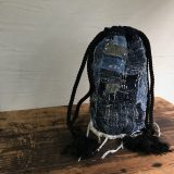 白渦刺し子デニムパッチワーク巾着鞄 - Image 3