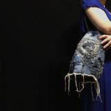 白渦刺し子デニムパッチワーク巾着鞄 - Image 2