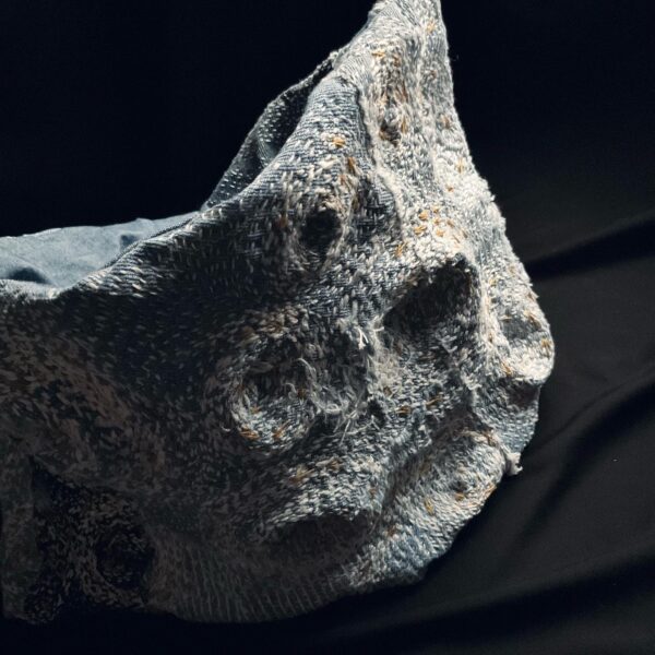 小さな渦巻き刺し子刺繍スヌード