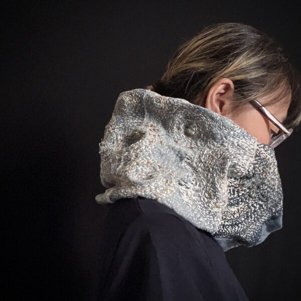 小さな渦巻き刺し子刺繍スヌード - Image 6